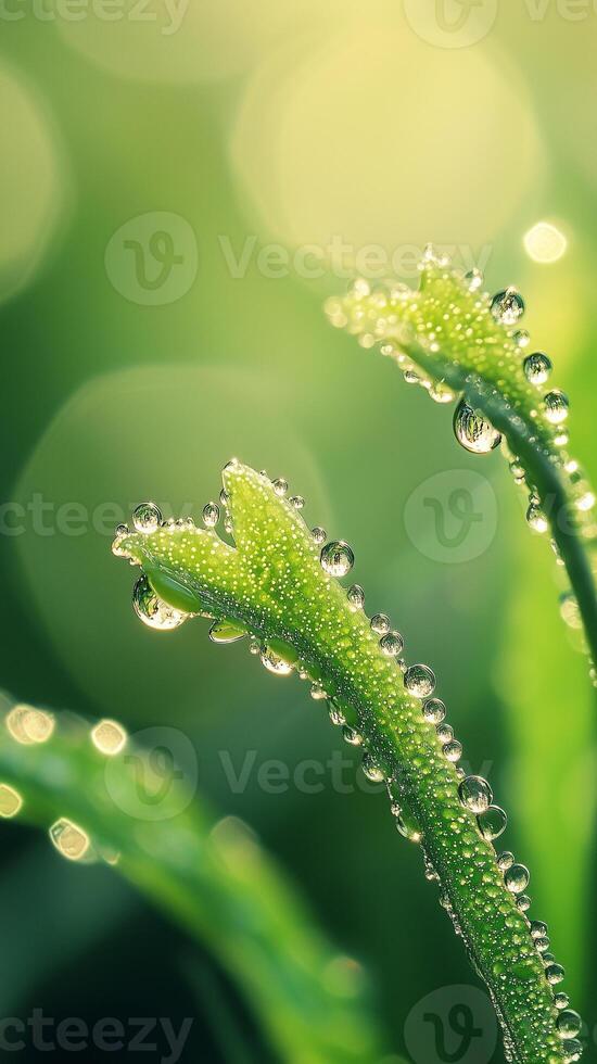 Sundew tentacles glistening with dew drops, wallpaper photo
