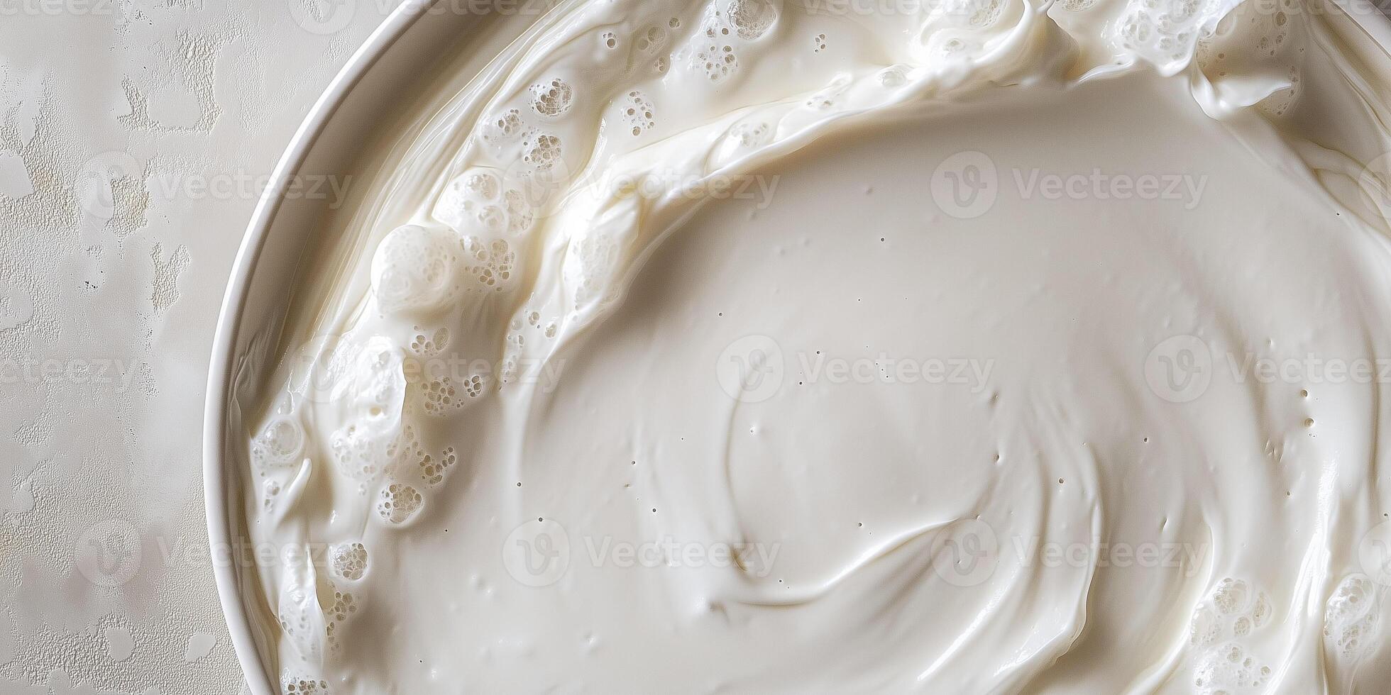 Close-up of spread in a round bowl with a smooth, uniform surface, meal photography photo