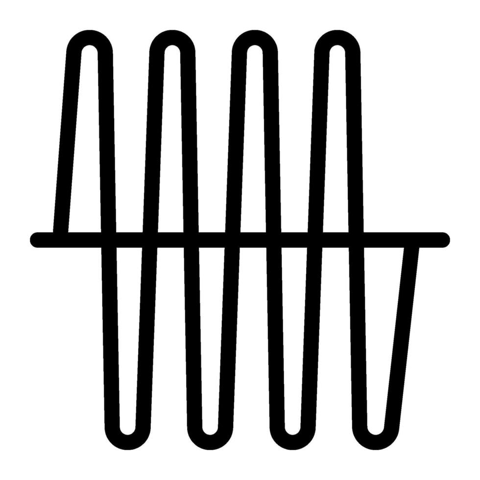 Frequency icon line style vector