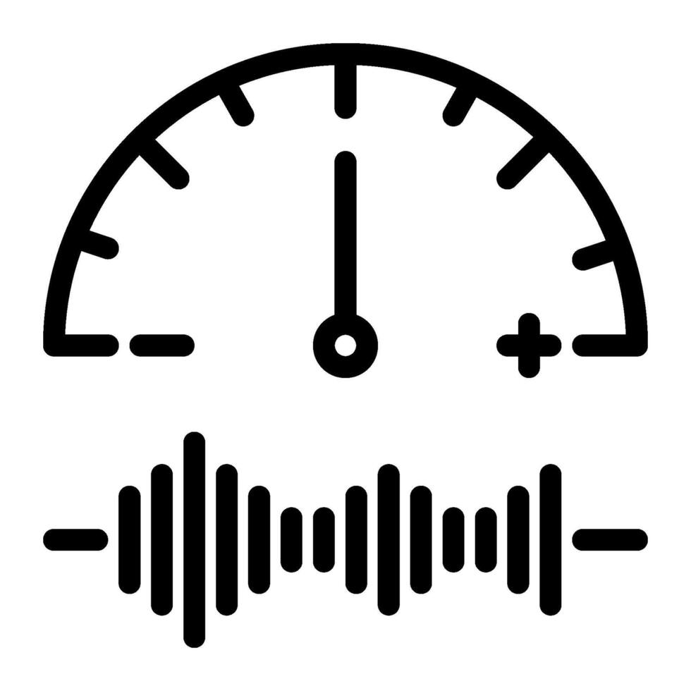 Decibel icon line style vector