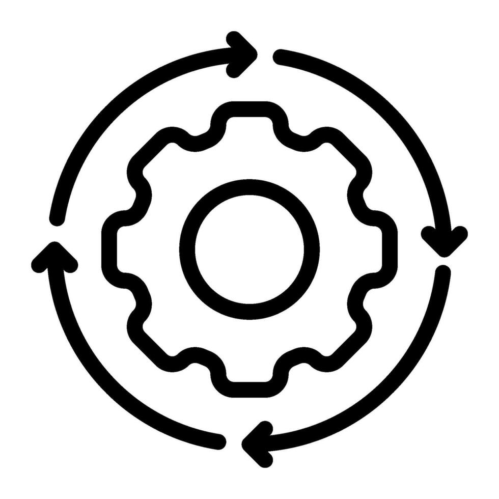 Automation icon line style 53514700 Vector Art at Vecteezy