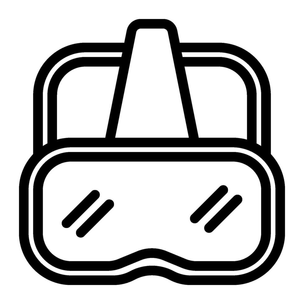 Virtual reality headset icon line style vector