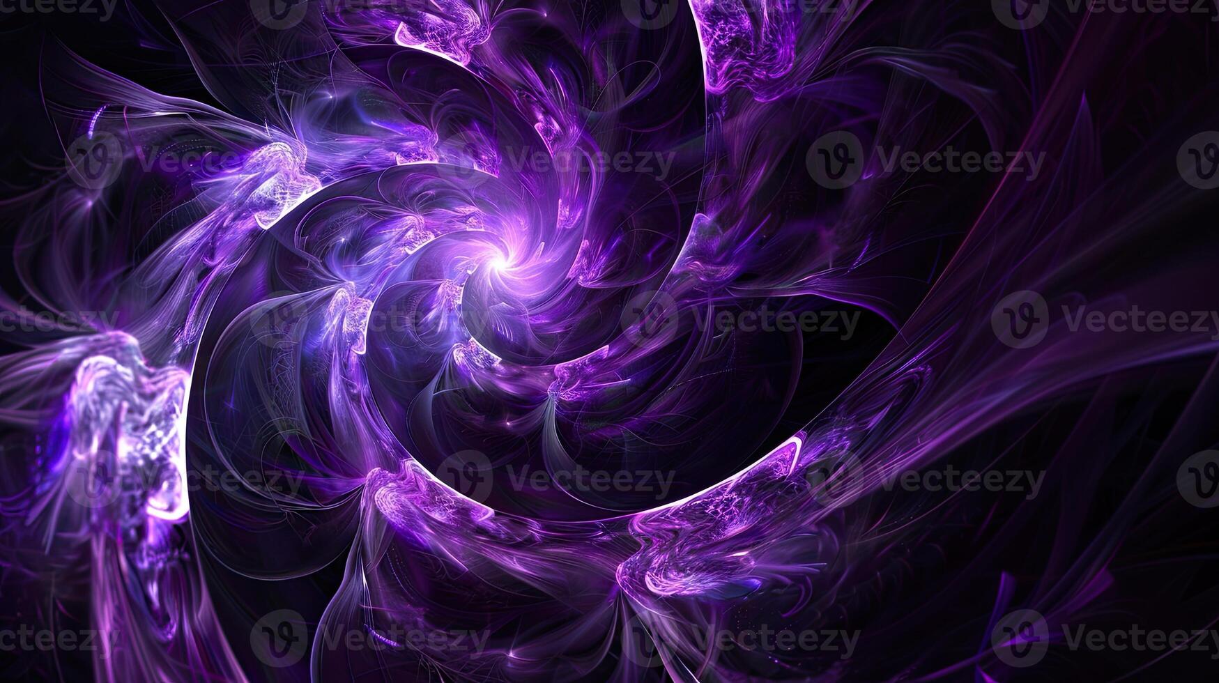 Purple and black swirls on a black background photo