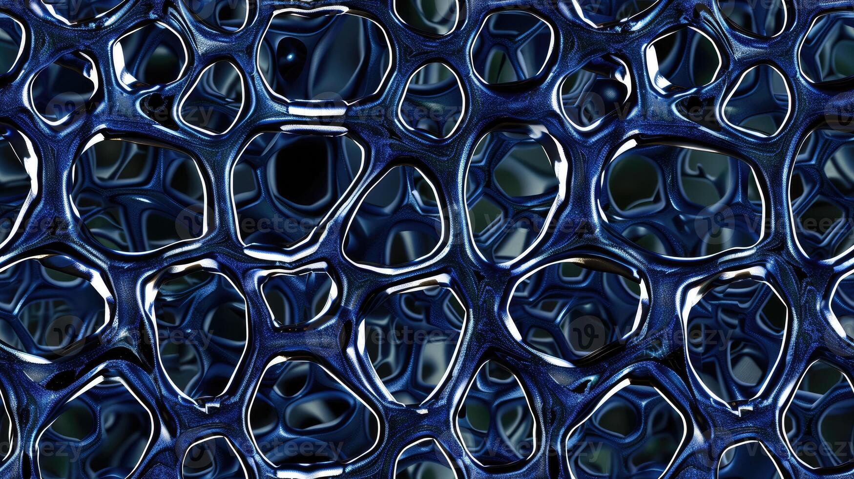 A blue and black abstract pattern with many different shapes photo