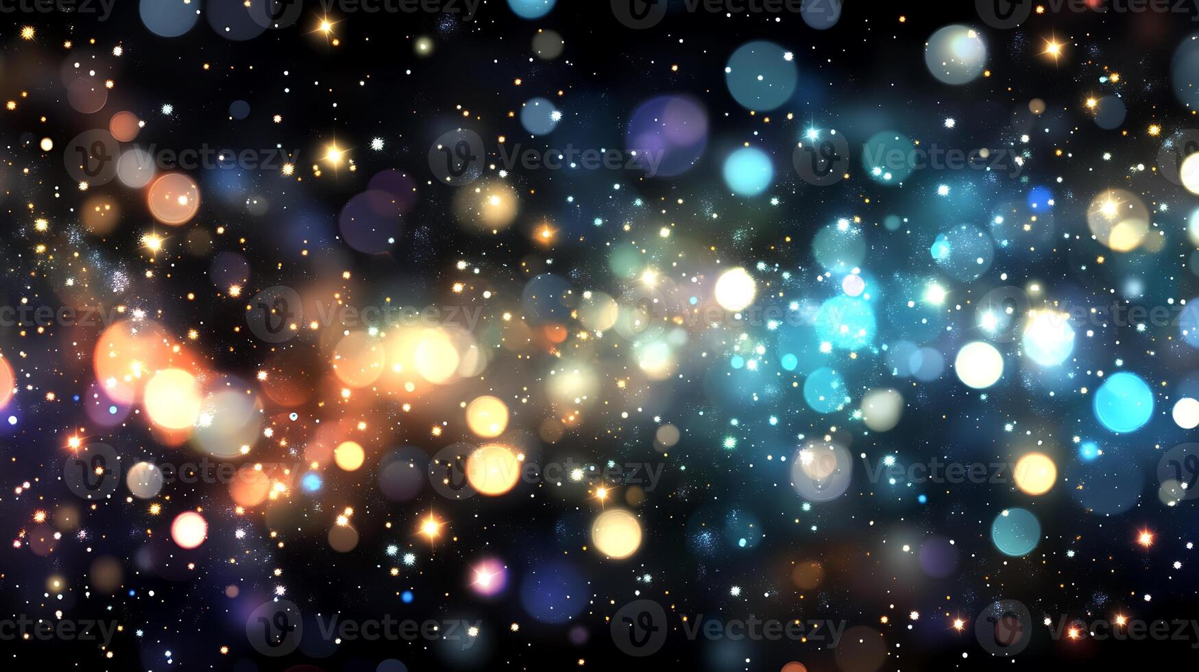 Sparkling Bokeh Glow Effects in Captivating HD Background with Vibrant Lights photo
