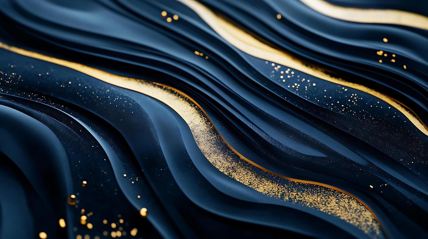 Marble and Gold Accents in Sophisticated Abstract Wave Wallpapers photo