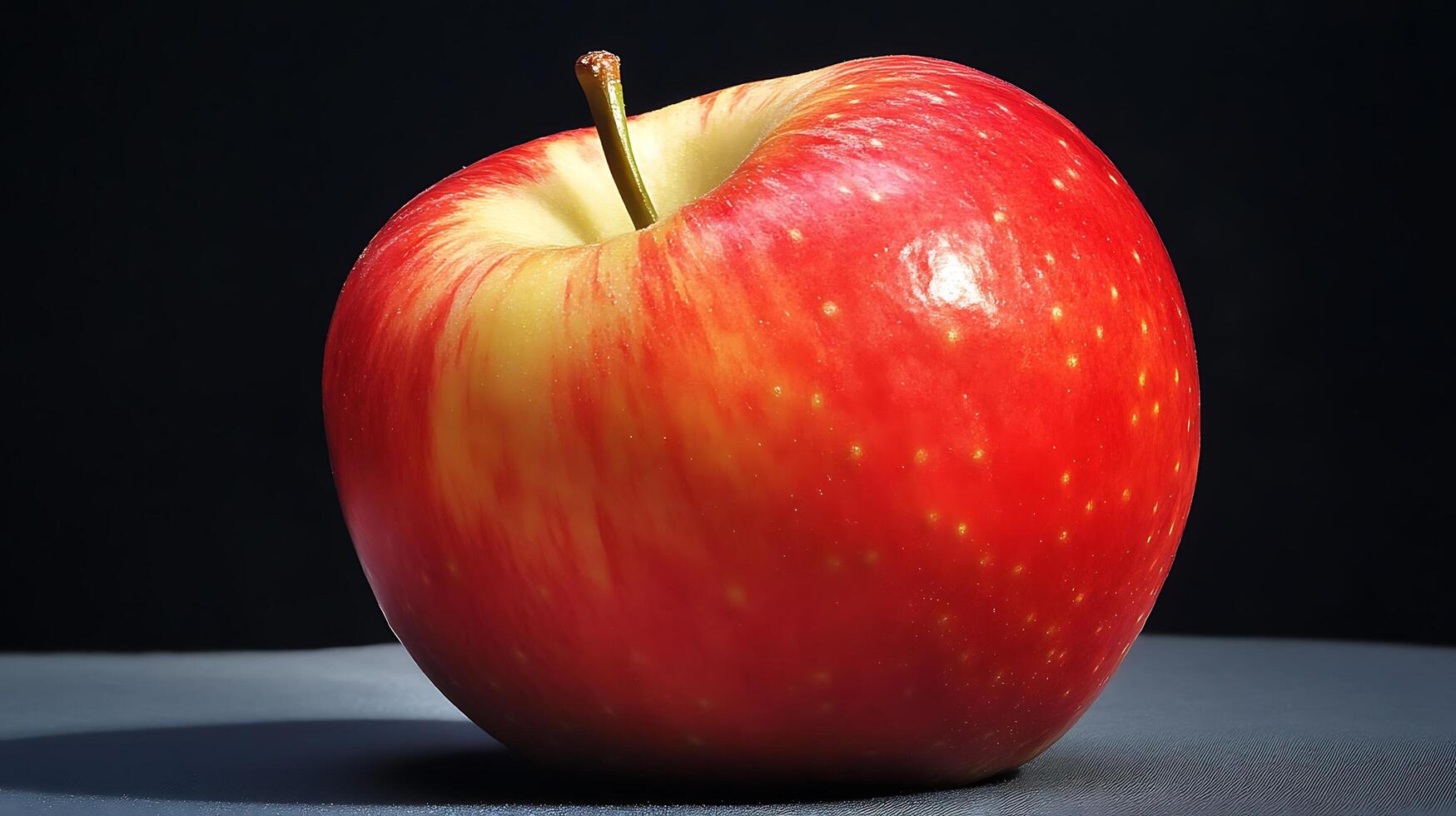 Detailed Close-Up of an Apple with Perfect Water Drops photo