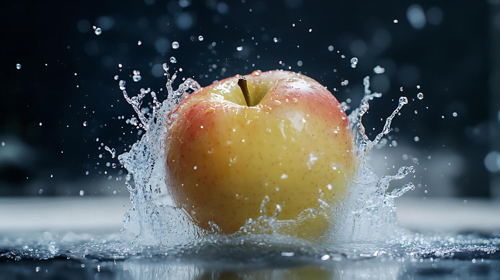 A Close-Up Look at the Texture of a Ripe Apple photo