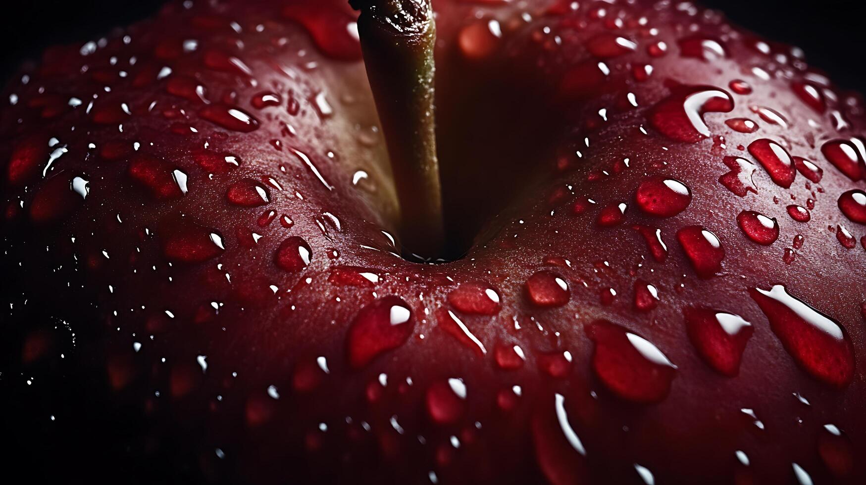 Close-Up of a Red Apple with Perfect Lighting and Texture photo