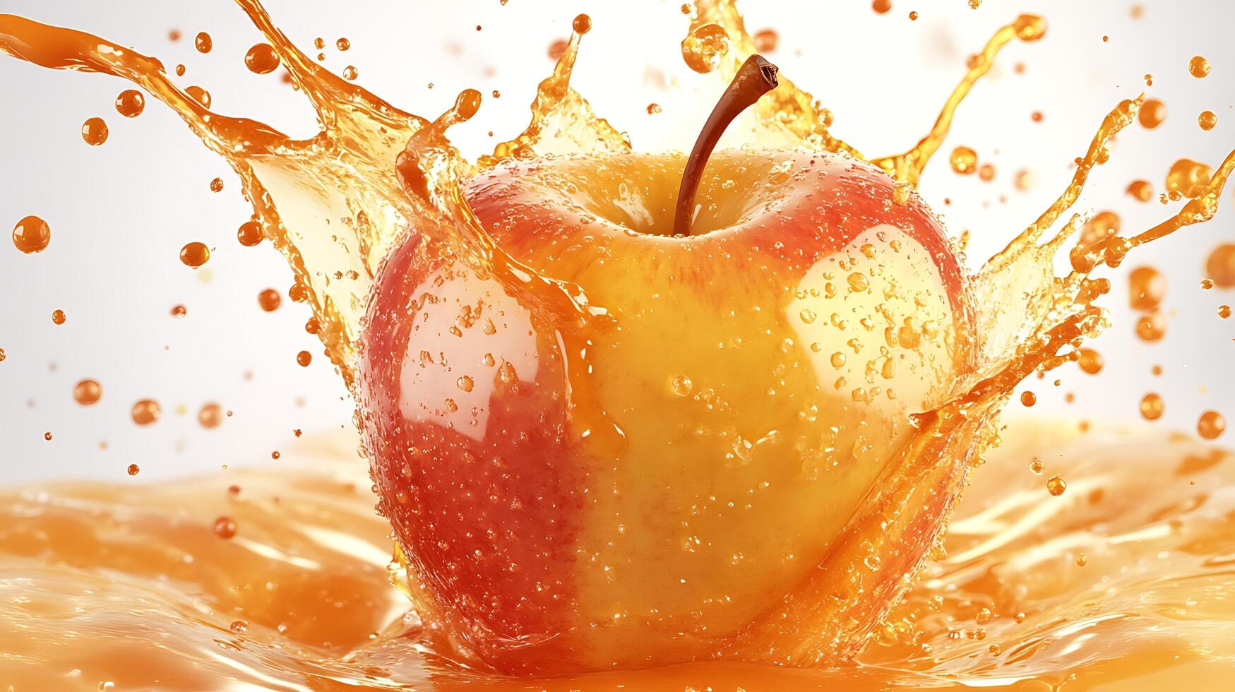 Detailed Image of a Red Apple with Water Beads photo
