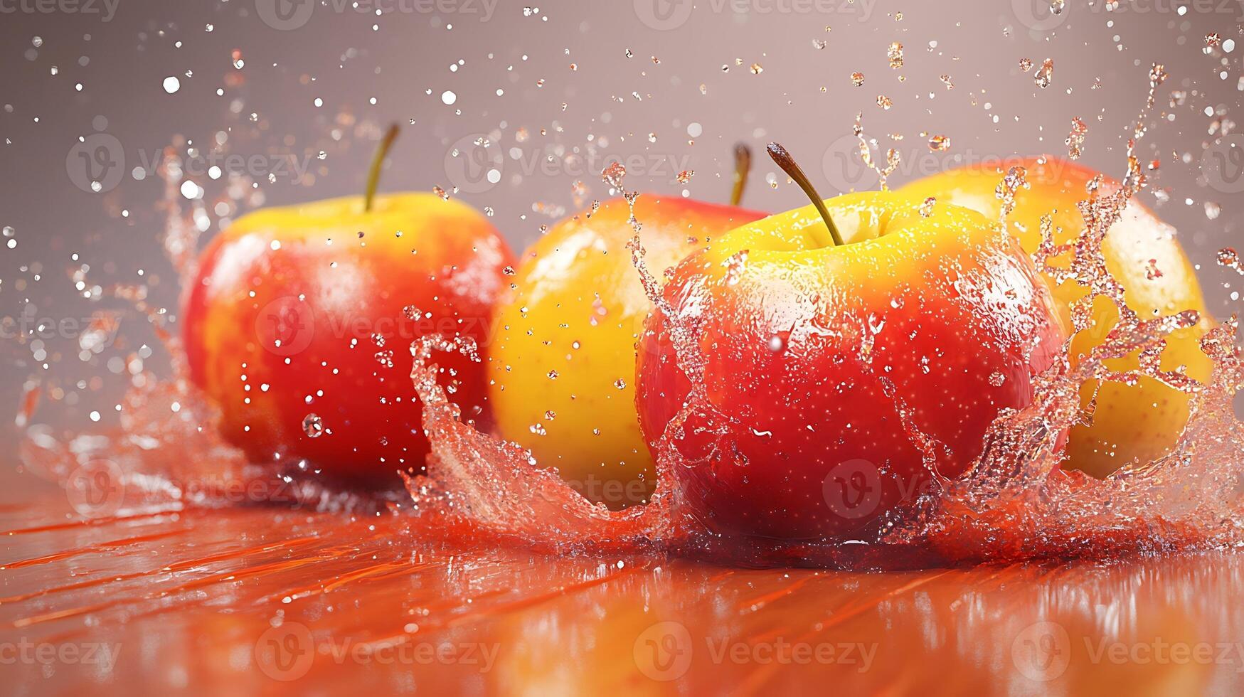 Macro Close-Up of a Juicy Apple with Beautiful Texture photo