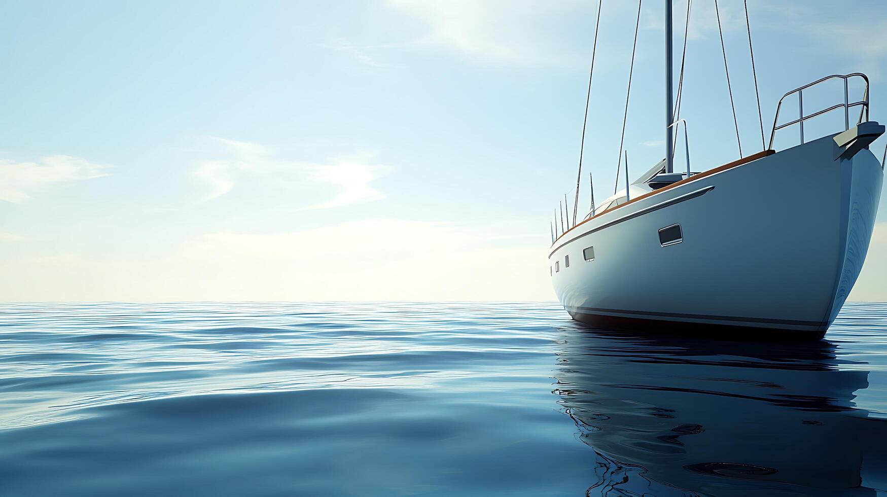 Modern Boat in High-Resolution Visualization photo