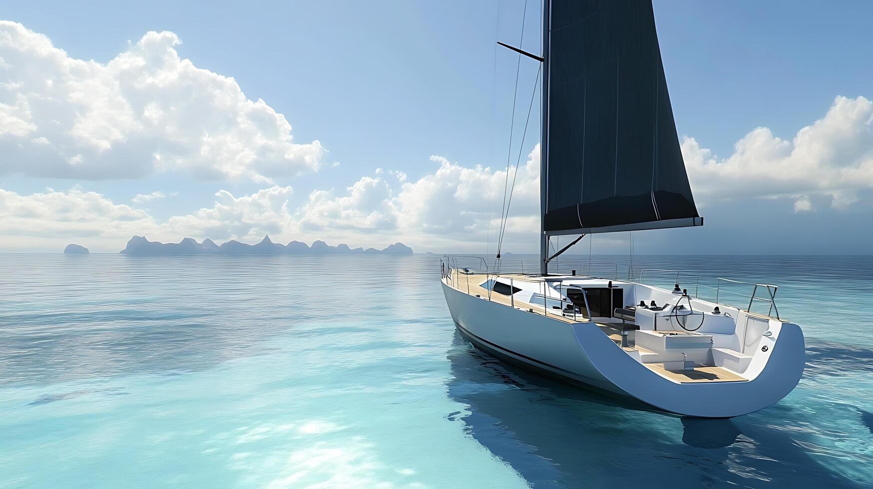 Exceptional Realistic Rendering of a Modern Boat in High Definition photo