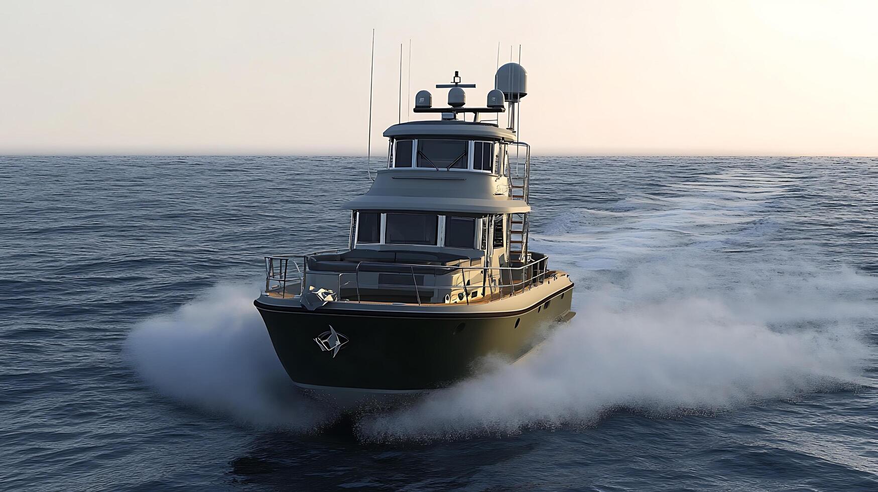 Top-Tier Modern Boat Visualization with Realistic Features and High Quality photo