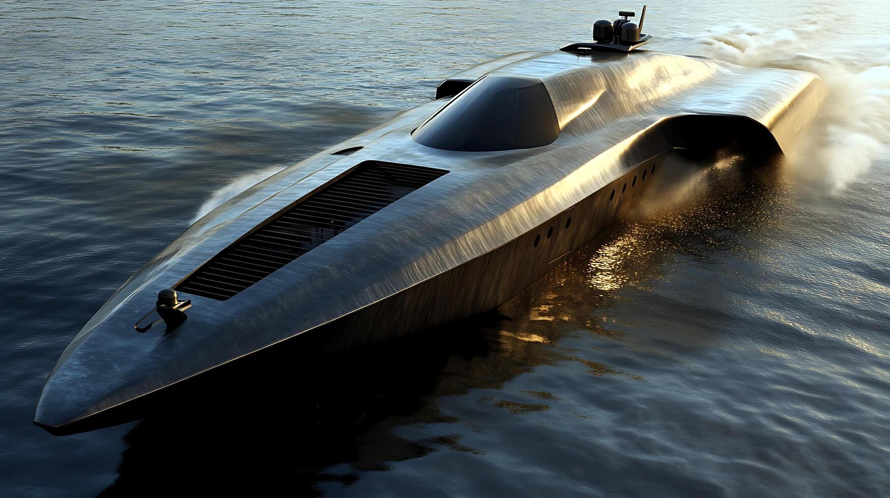 Modern Realistic Boat Rendered to Perfection in Ultra HD Quality photo