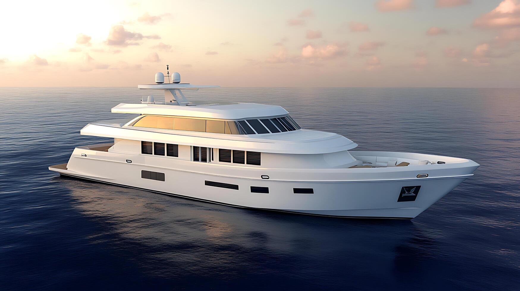 Sophisticated Modern Boat Design Rendered in High-Resolution Masterpiece photo