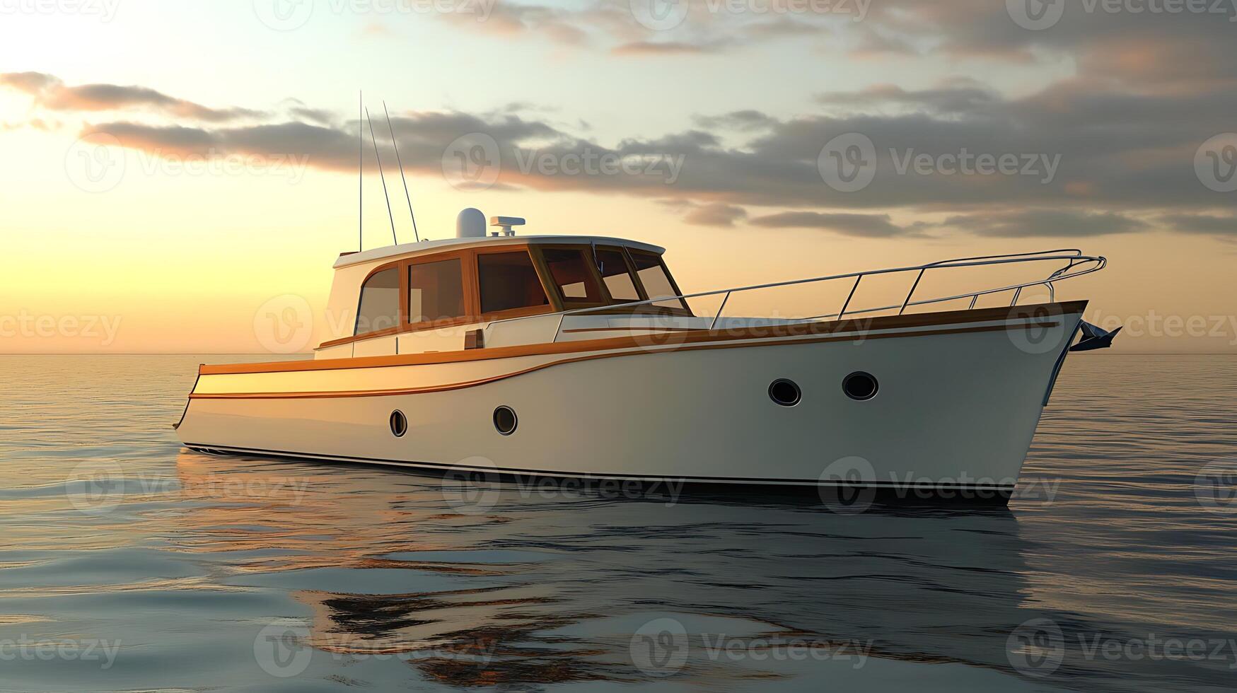Captivating Realistic Rendering of a Modern Boat in High Definition photo