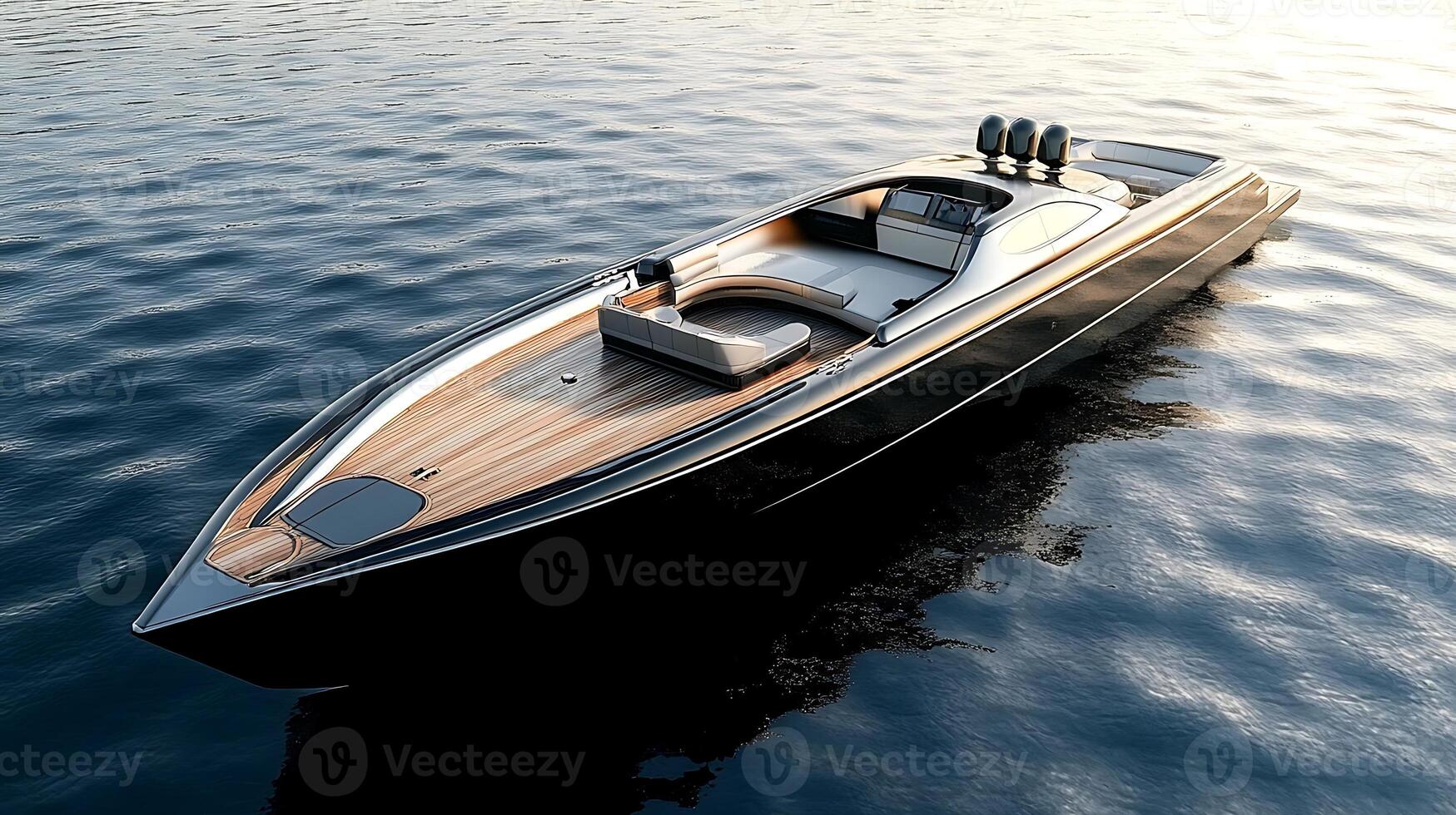 Modern Boat Captured in High Definition photo