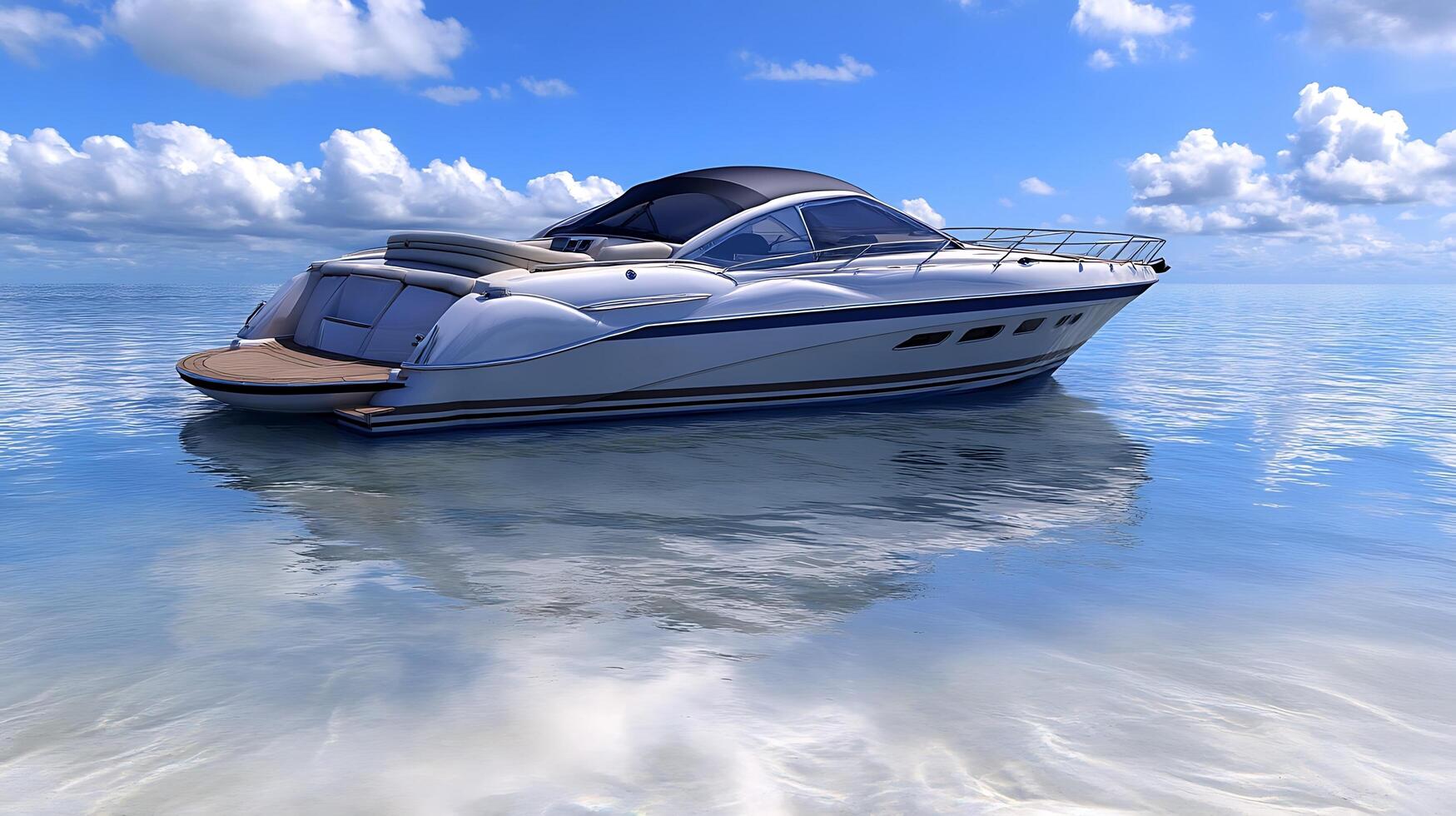 Exclusive Yacht Adventure in Stunning Realism Under a Vibrant Sky photo