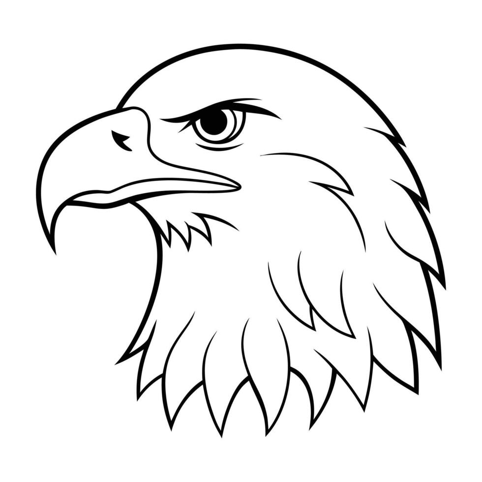 Eagle head isolated background vector