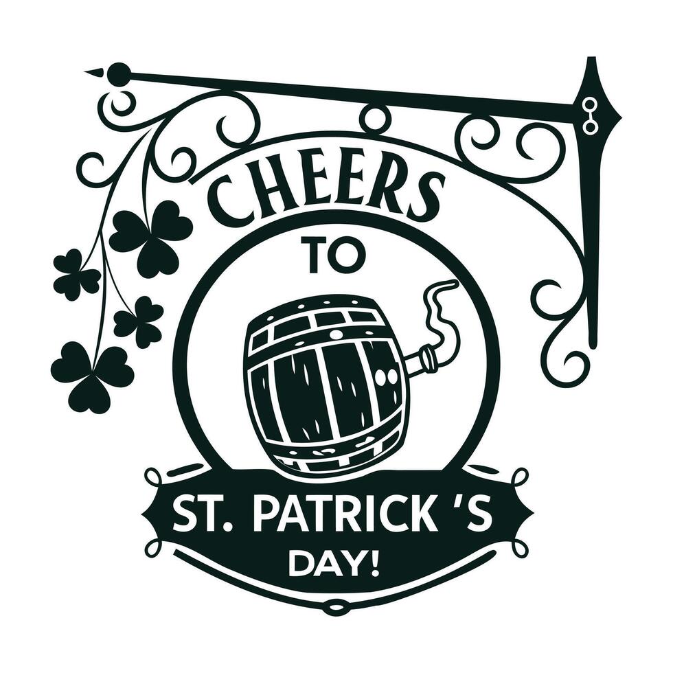 Cheers to St. Patrick's Day II Illustration Art vector