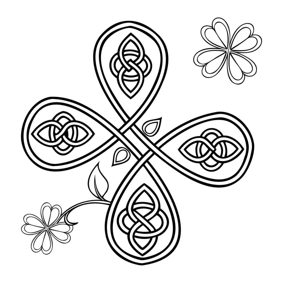 Celtic Knots and Shamrock Patterns for Modern and Traditional Designs vector