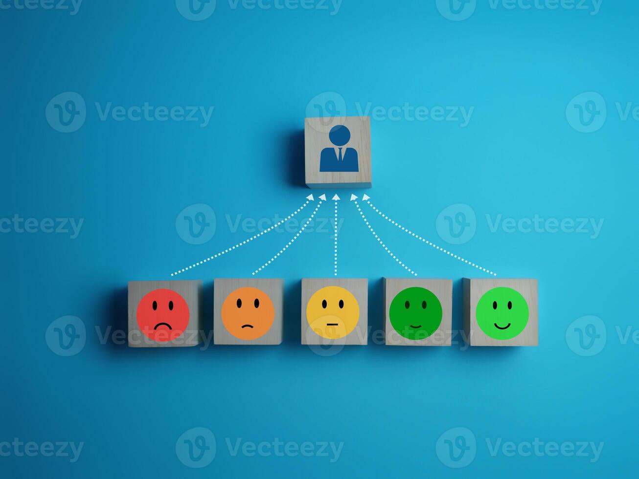 Feedback from customers, business people and emotions photo