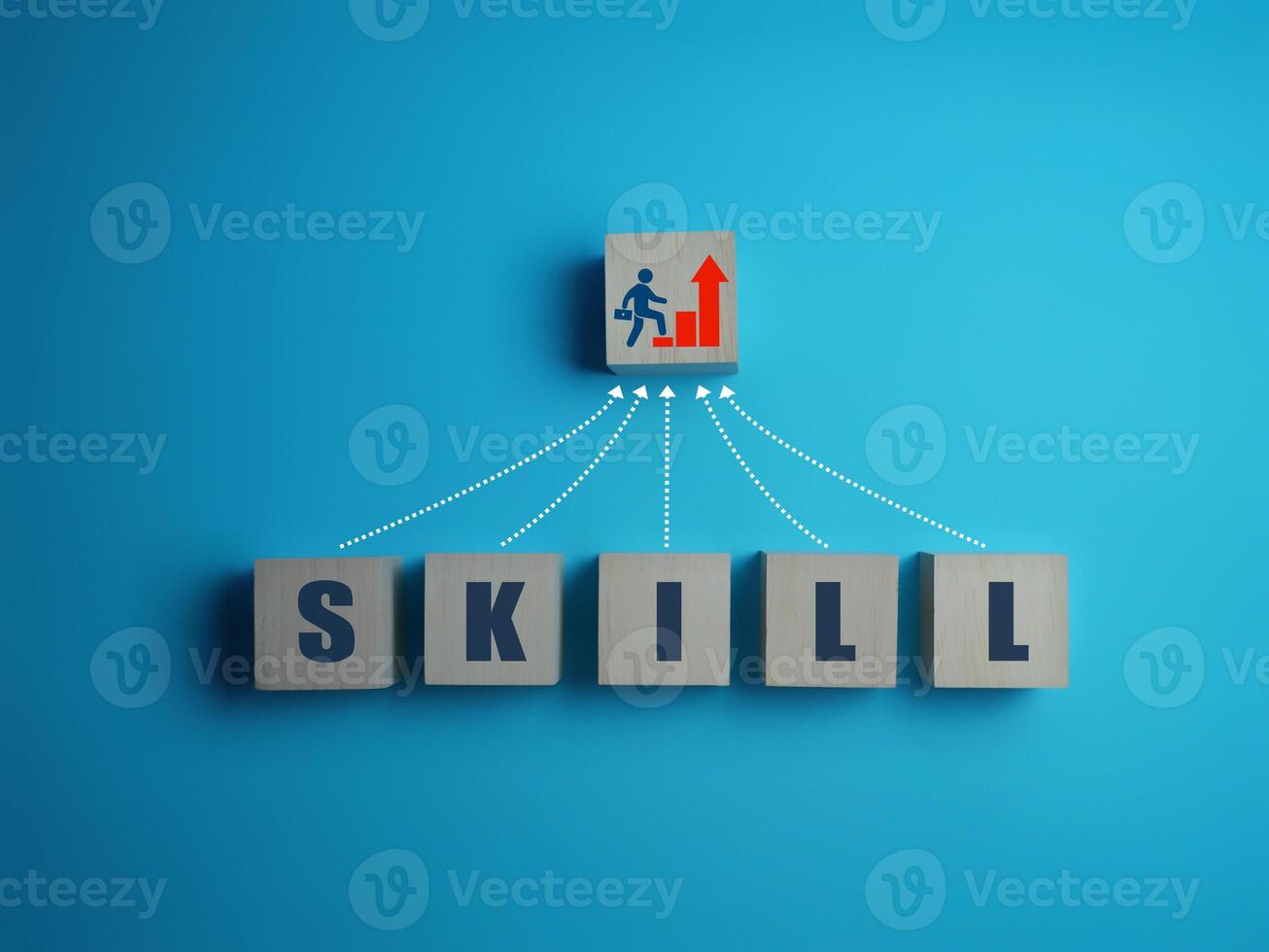 Development, progress graph, accumulate experience and increase skills photo