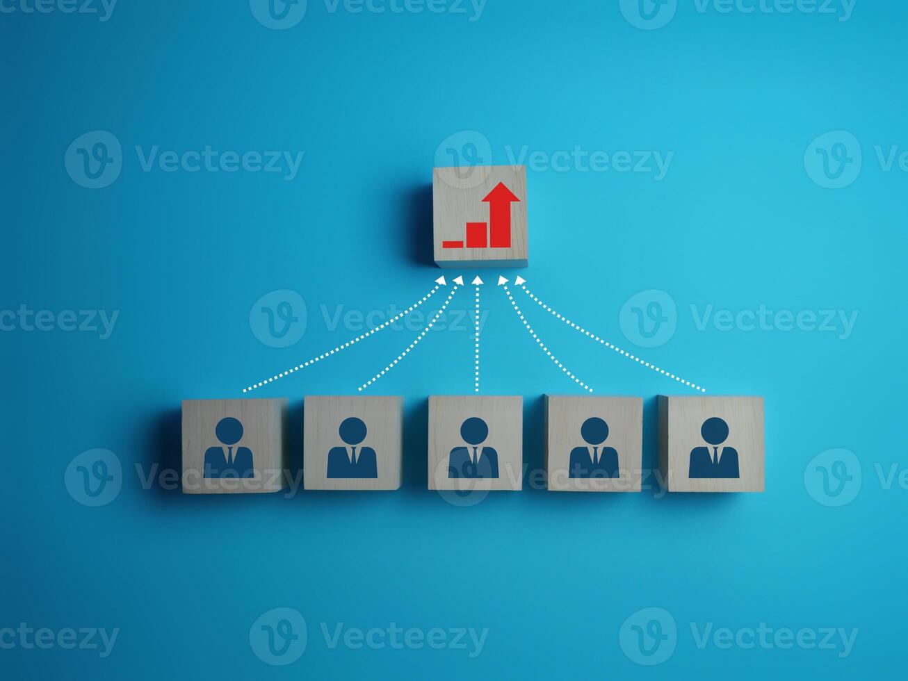 Team creates growth, Business team brainstorming to create success. business concept photo
