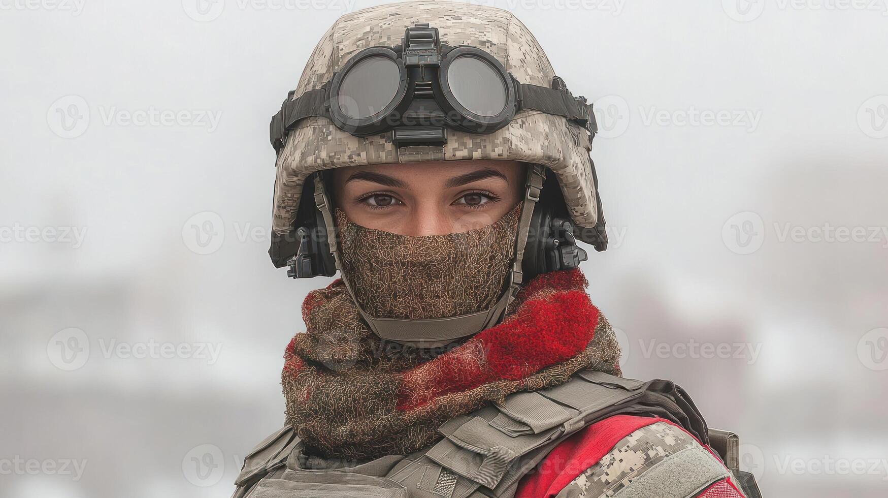 Warrior spirit shines through in the harsh winter landscape photo