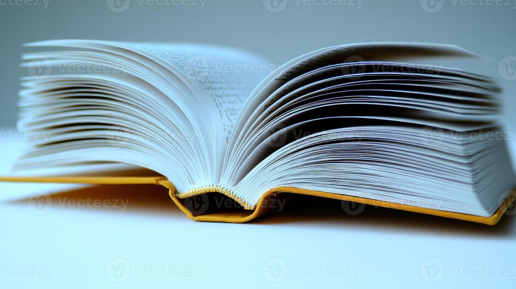 Open book revealing its pages, inviting exploration and discovery of stories within photo