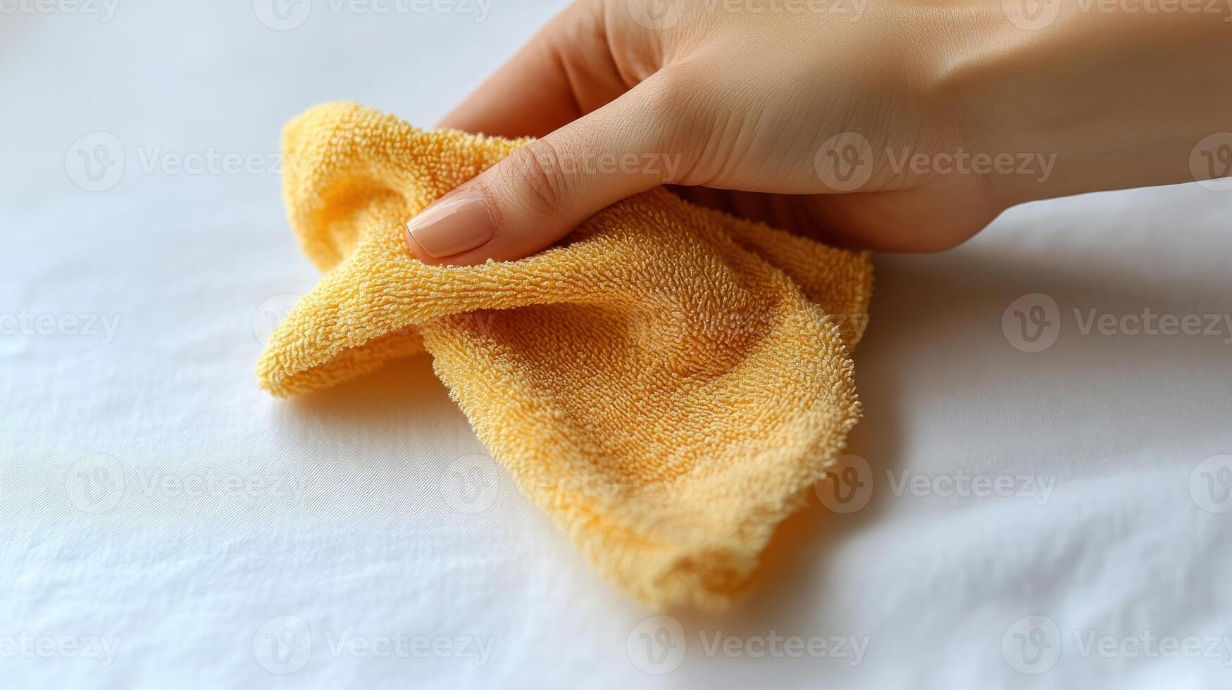 Cleaning with care using a soft cloth during morning chores in a cozy kitchen photo