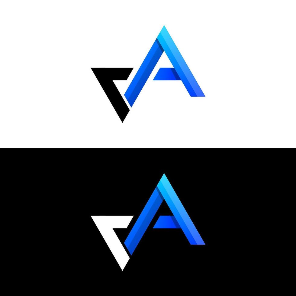 letter a colorful logo design vector