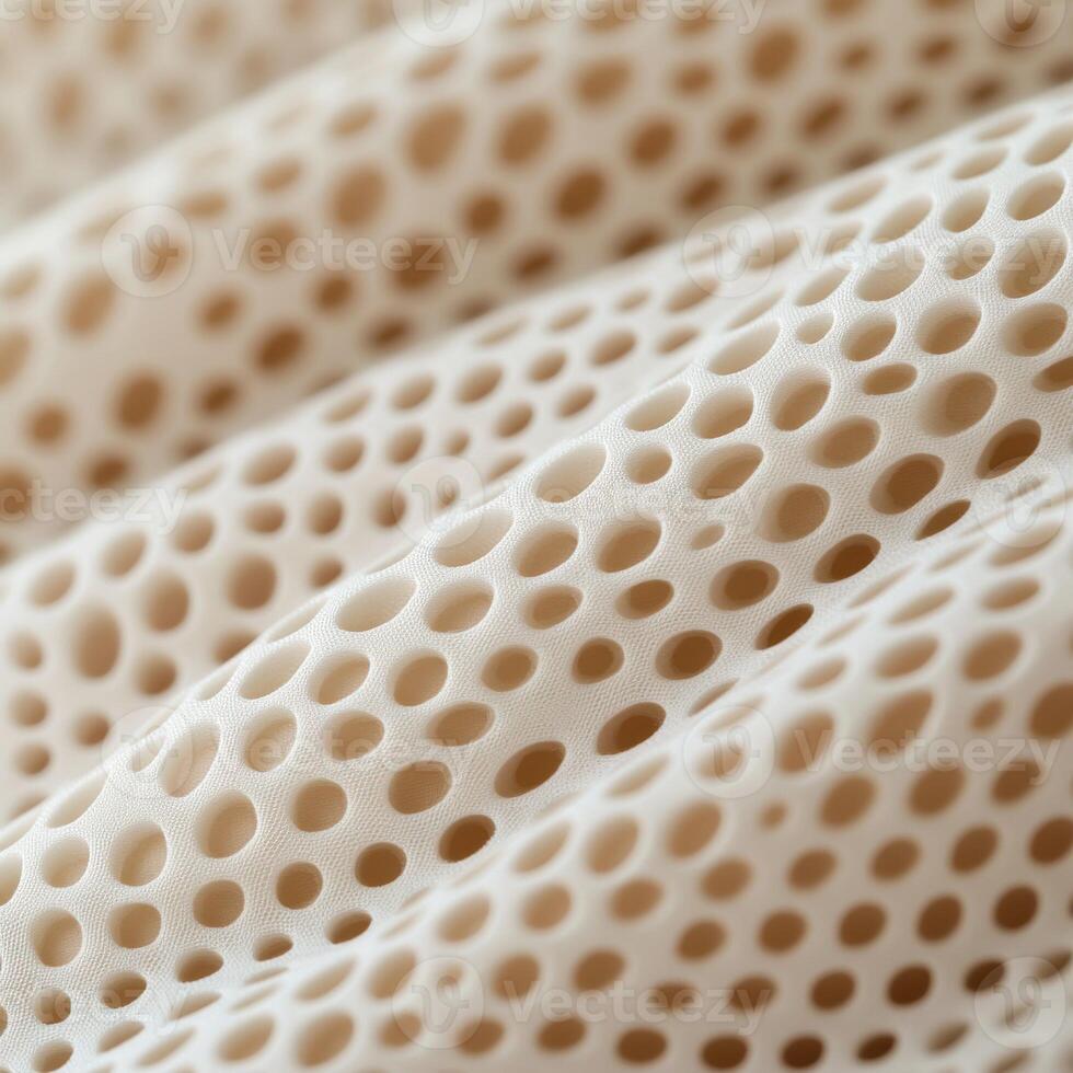 Close-up view of porous material showcasing intricate patterns photo