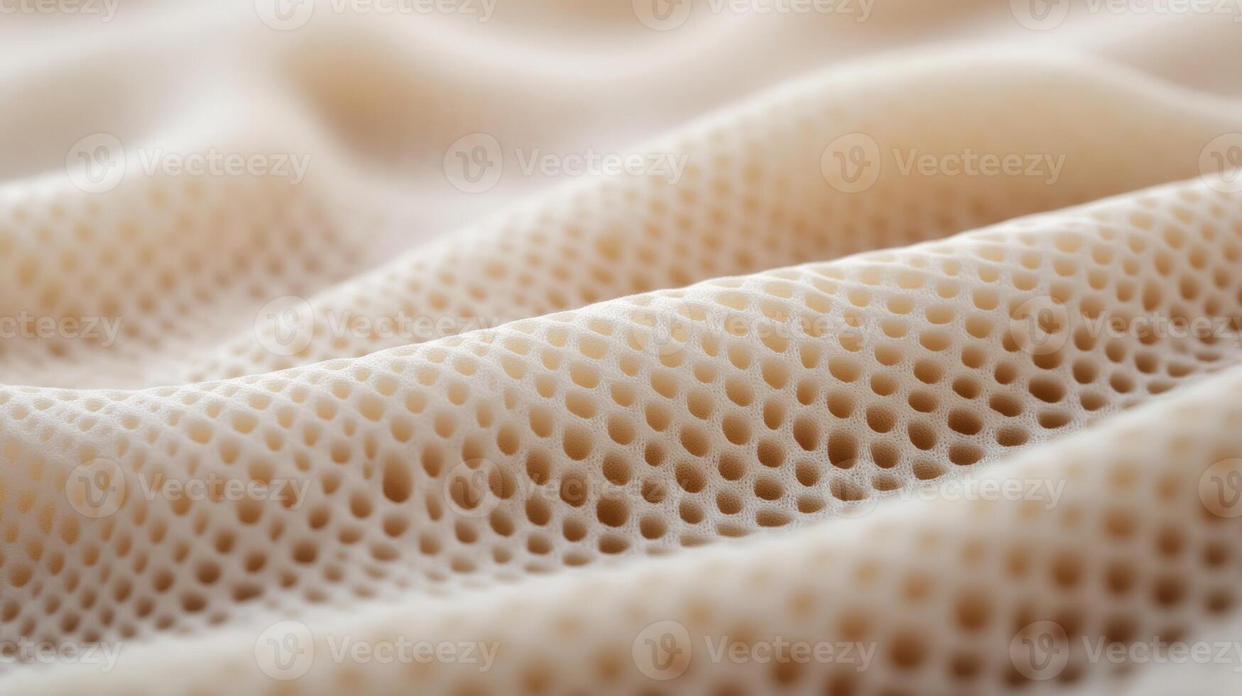 Textured close-up of natural porous material with smooth curves photo