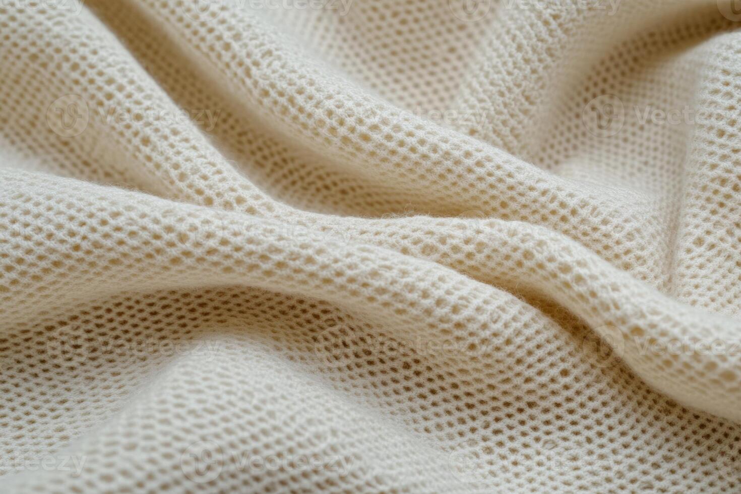 Textured fabric in soft cream color for various uses photo