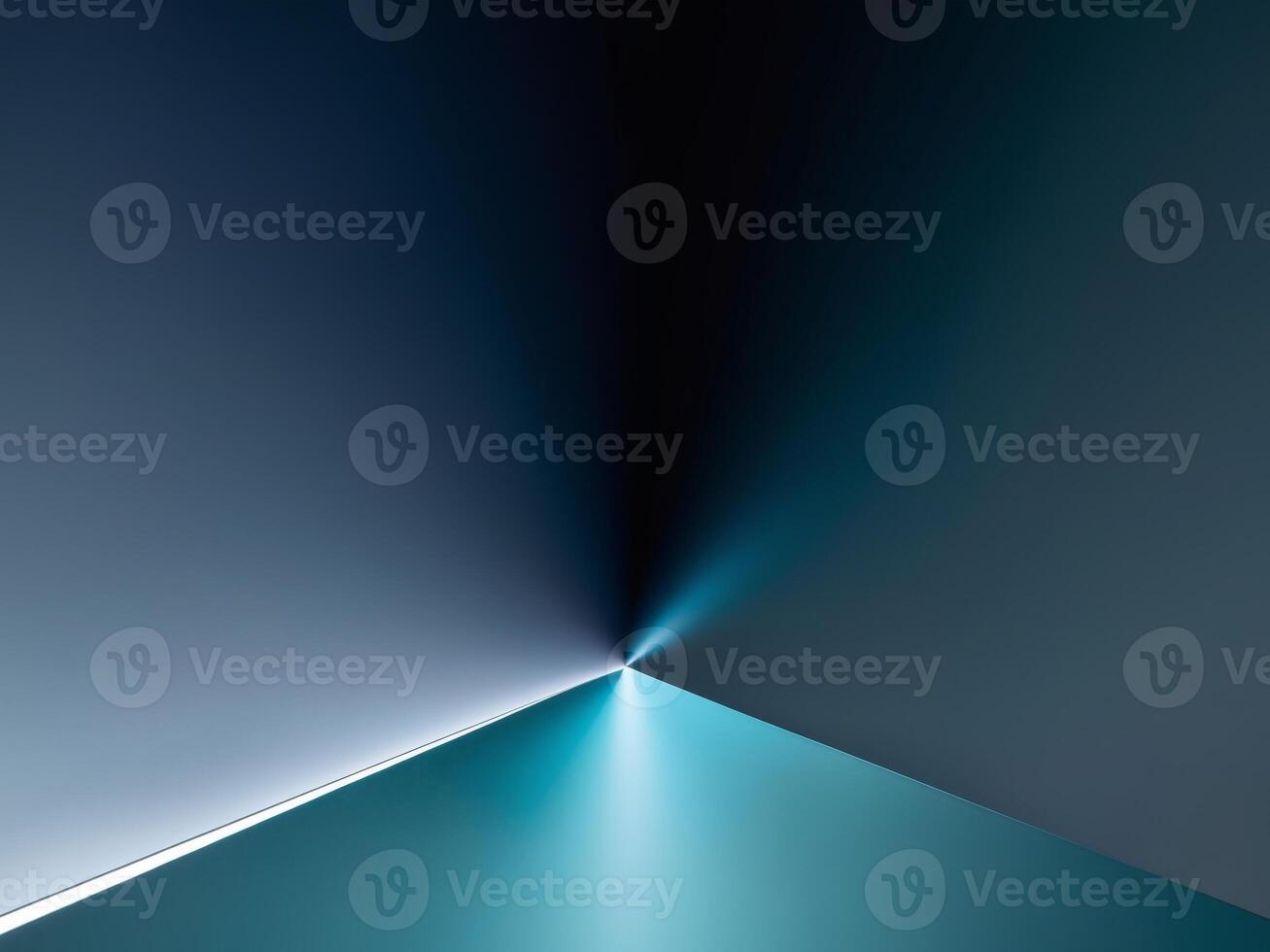 Abstract Dark Blue Gradient with Glowing Light Ray Smooth Texture Futuristic Poster Design. photo