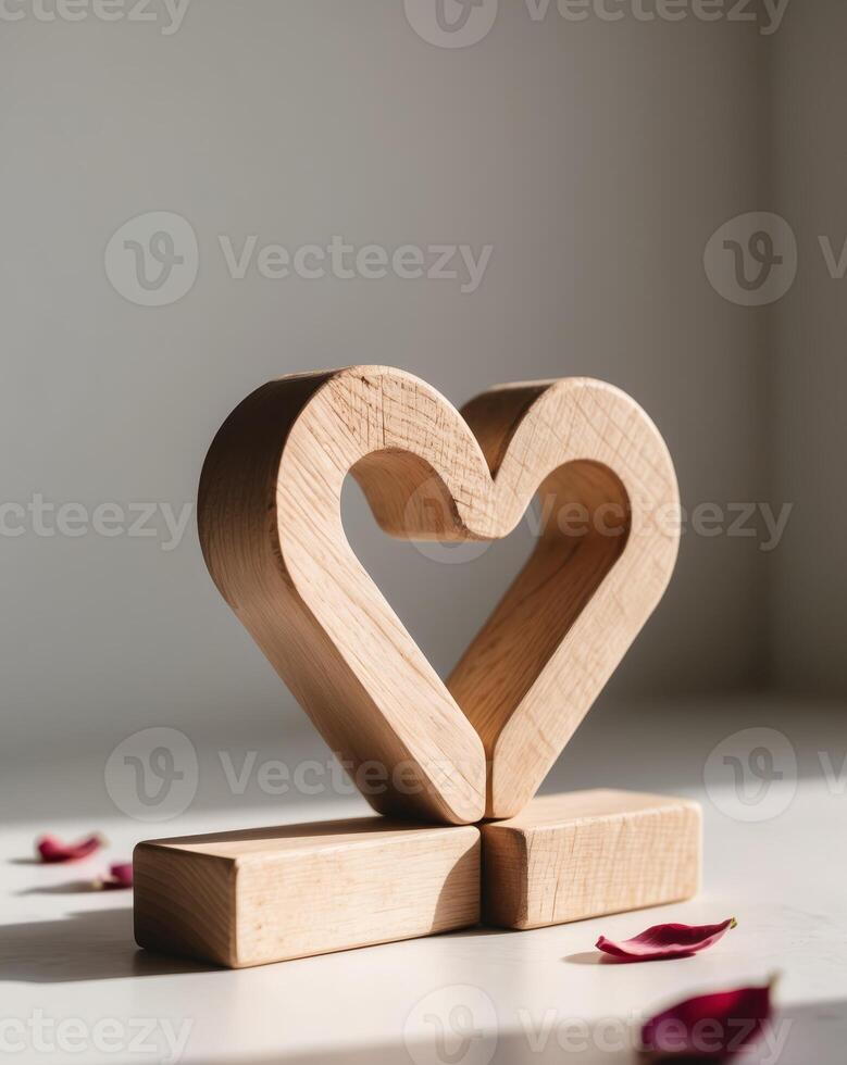 Wooden Blocks Symbolize Love Among Individuals photo
