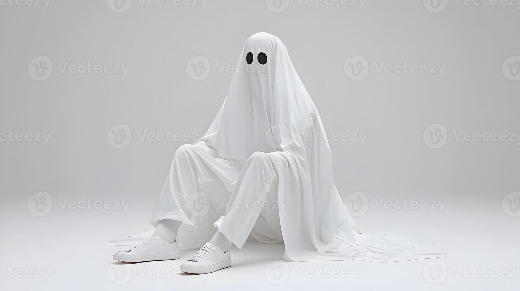 A ghost is flying in the air photo