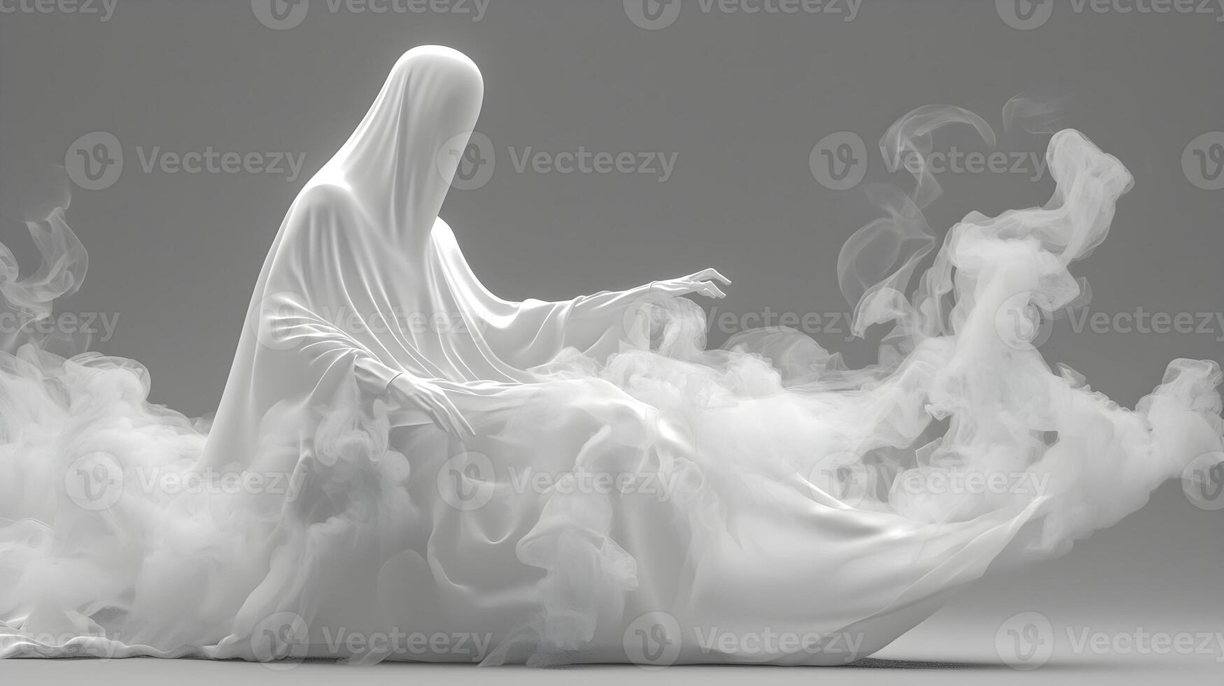 A ghost is flying in the air photo