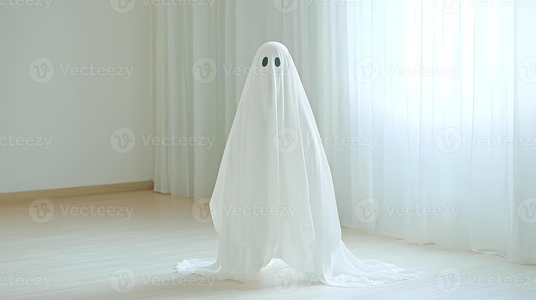 A ghost is flying in the air photo
