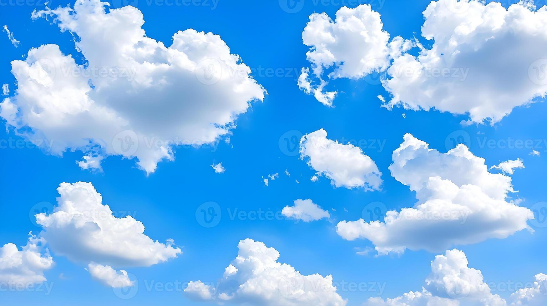 The sky is blue and cloudy photo