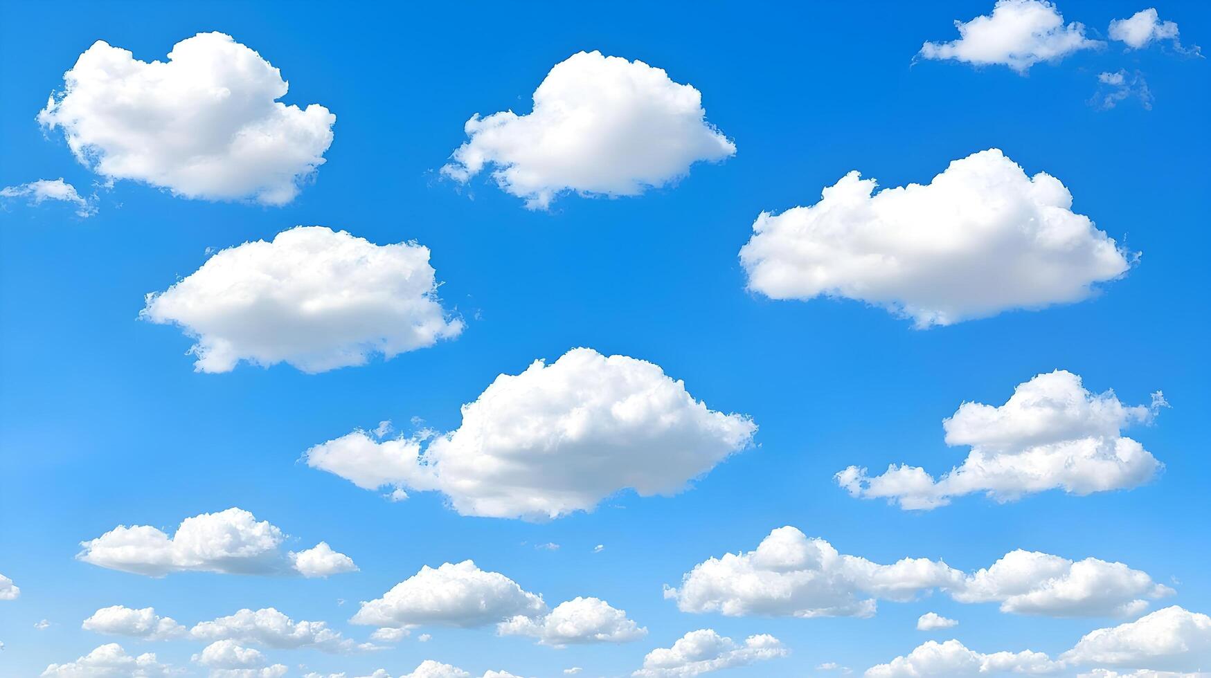 A blue sky with many clouds photo
