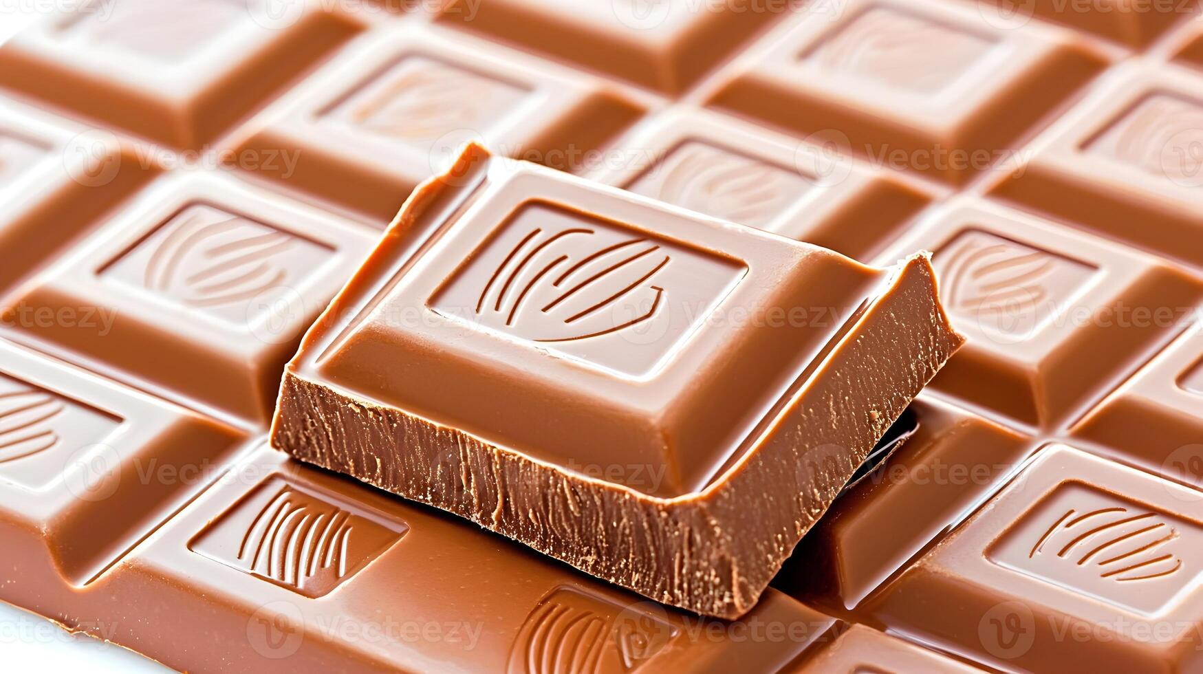 A chocolate bar with chocolate chips and crumbs falling off of it photo