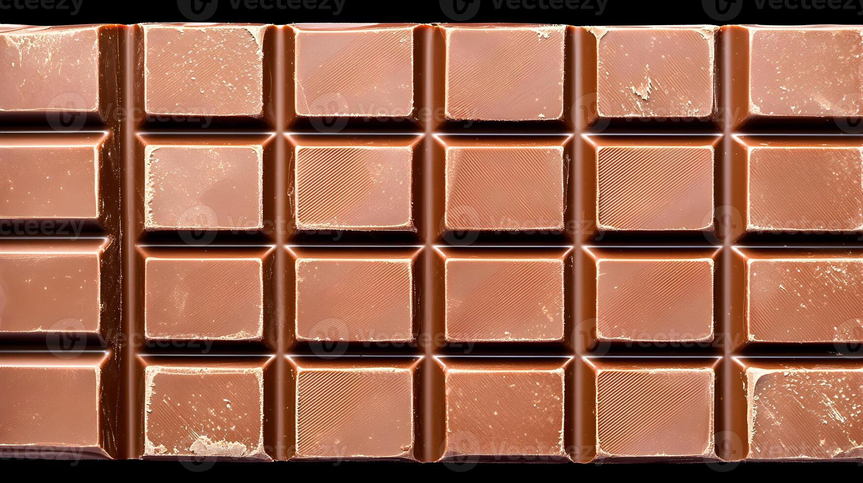 A chocolate bar with squares of chocolate photo