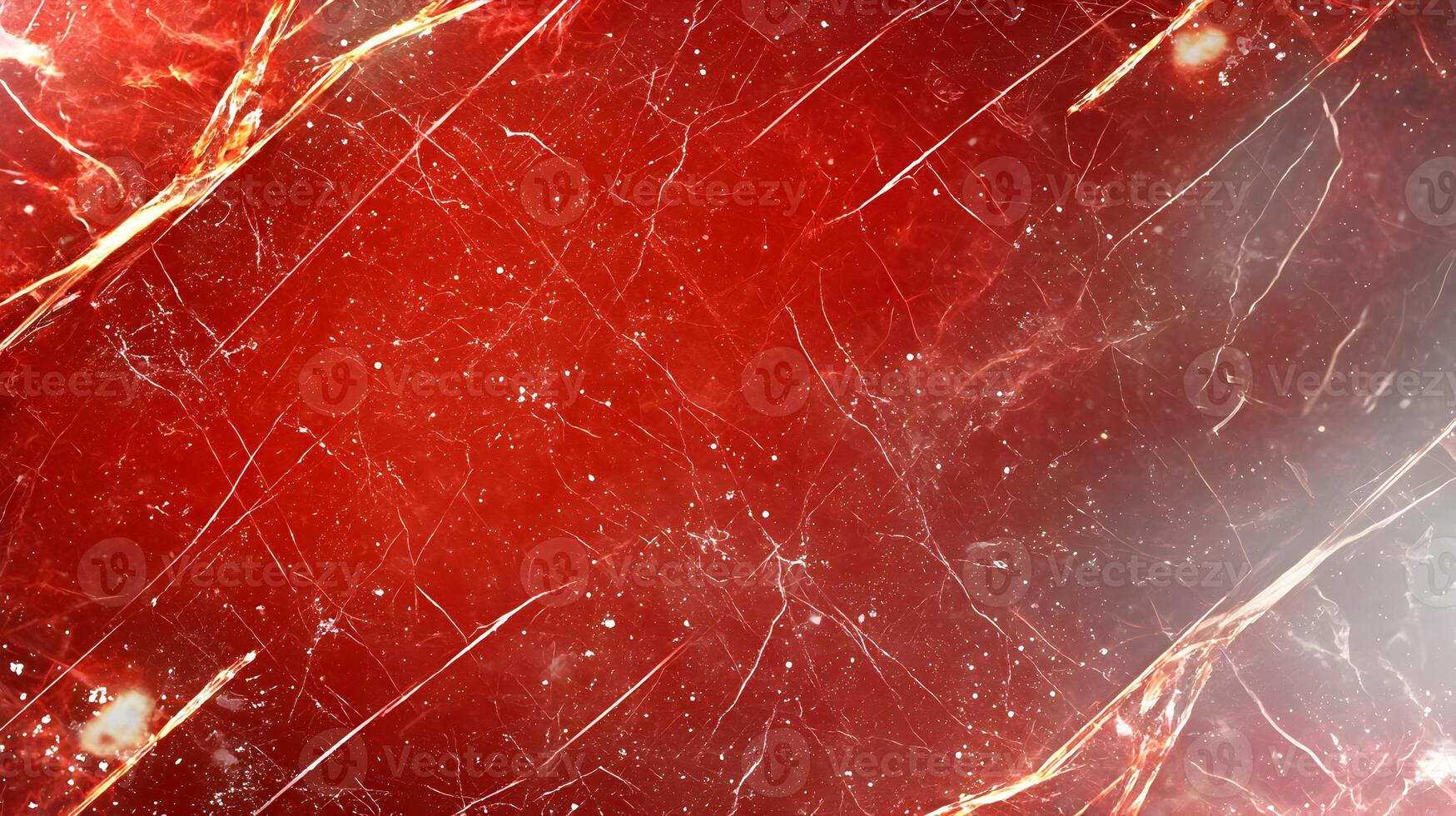 A red background with a lot of cracks and holes photo