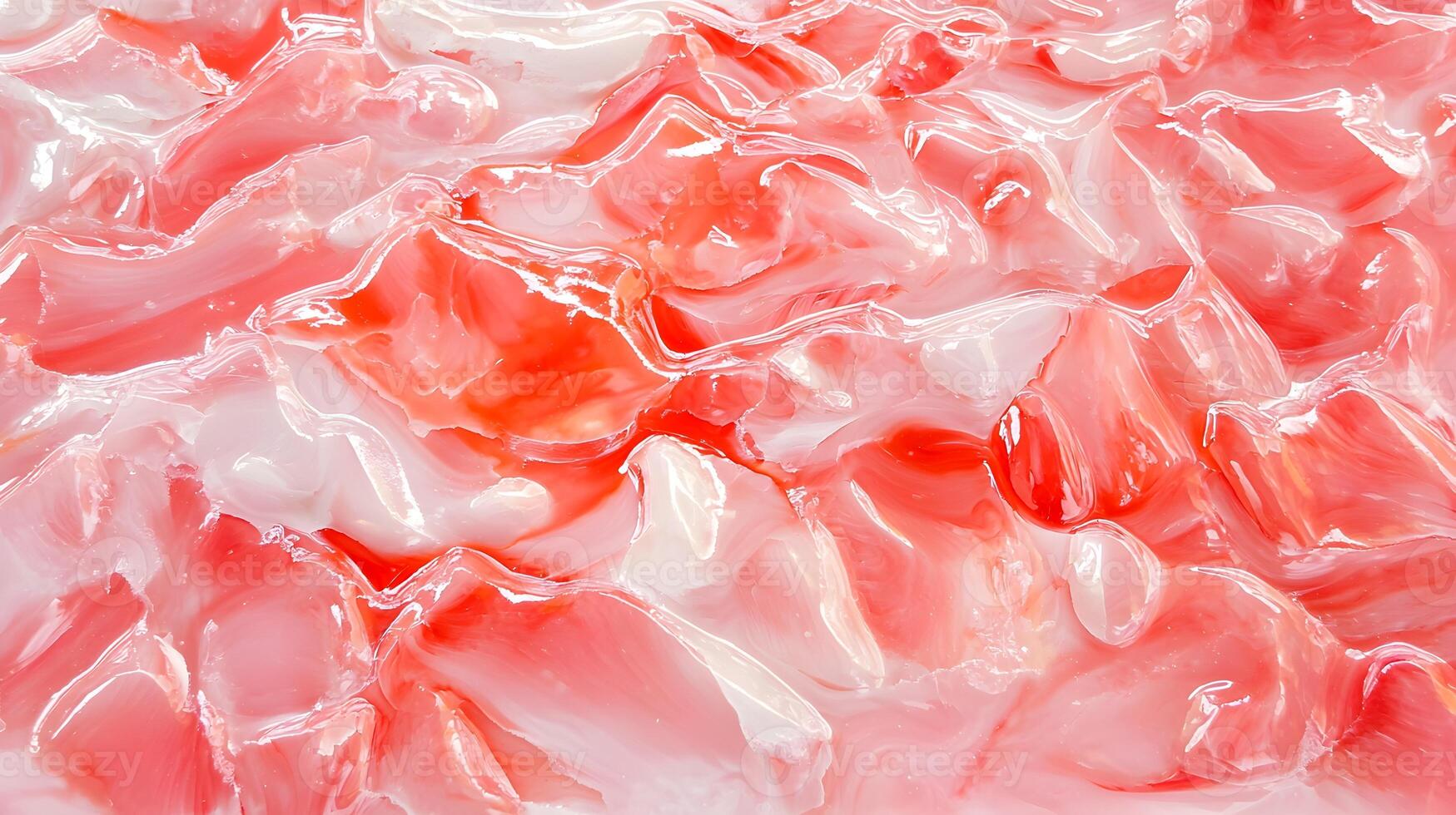 A red background with a lot of cracks and holes photo