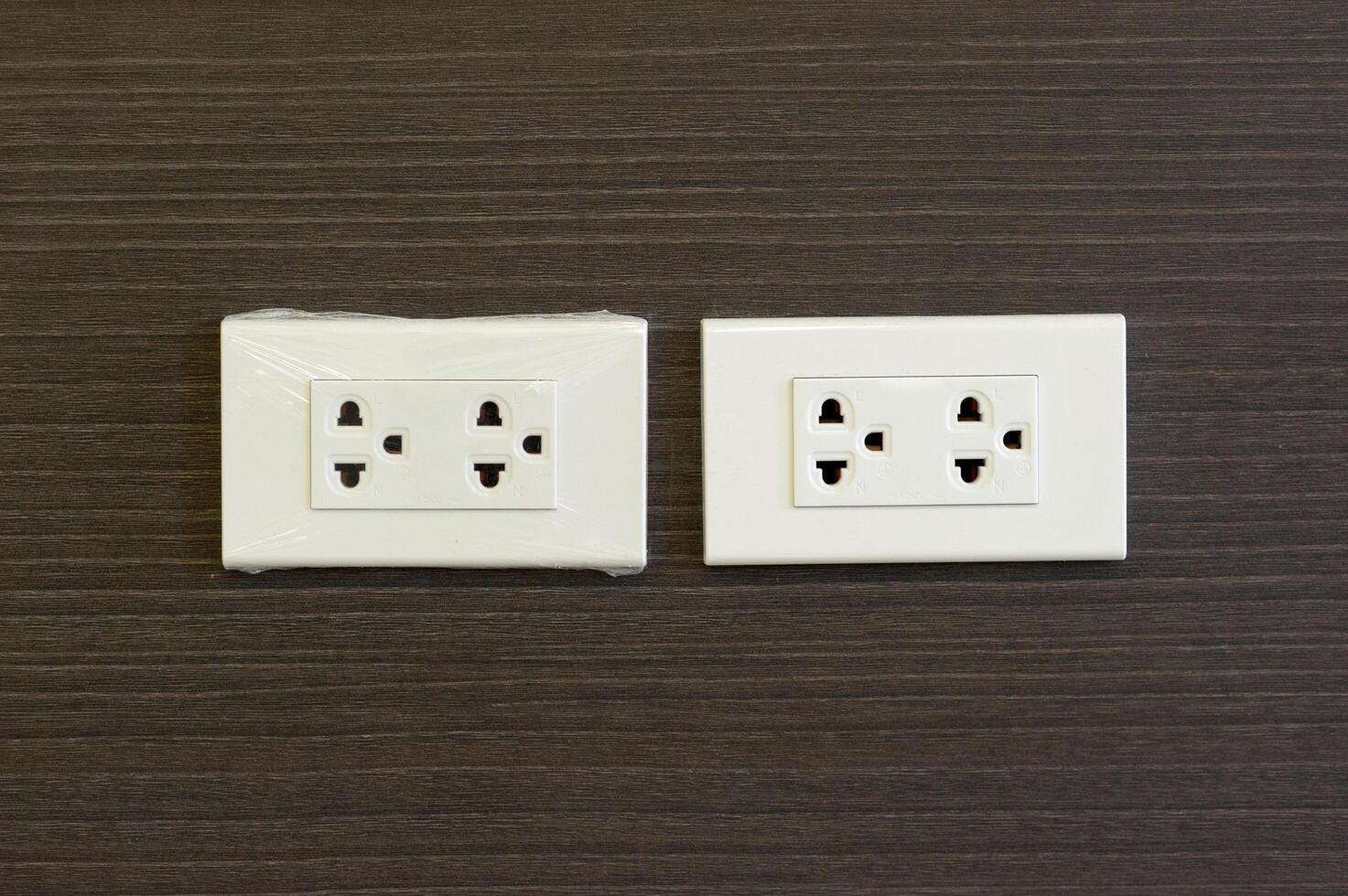 Plug socket in modern place photo
