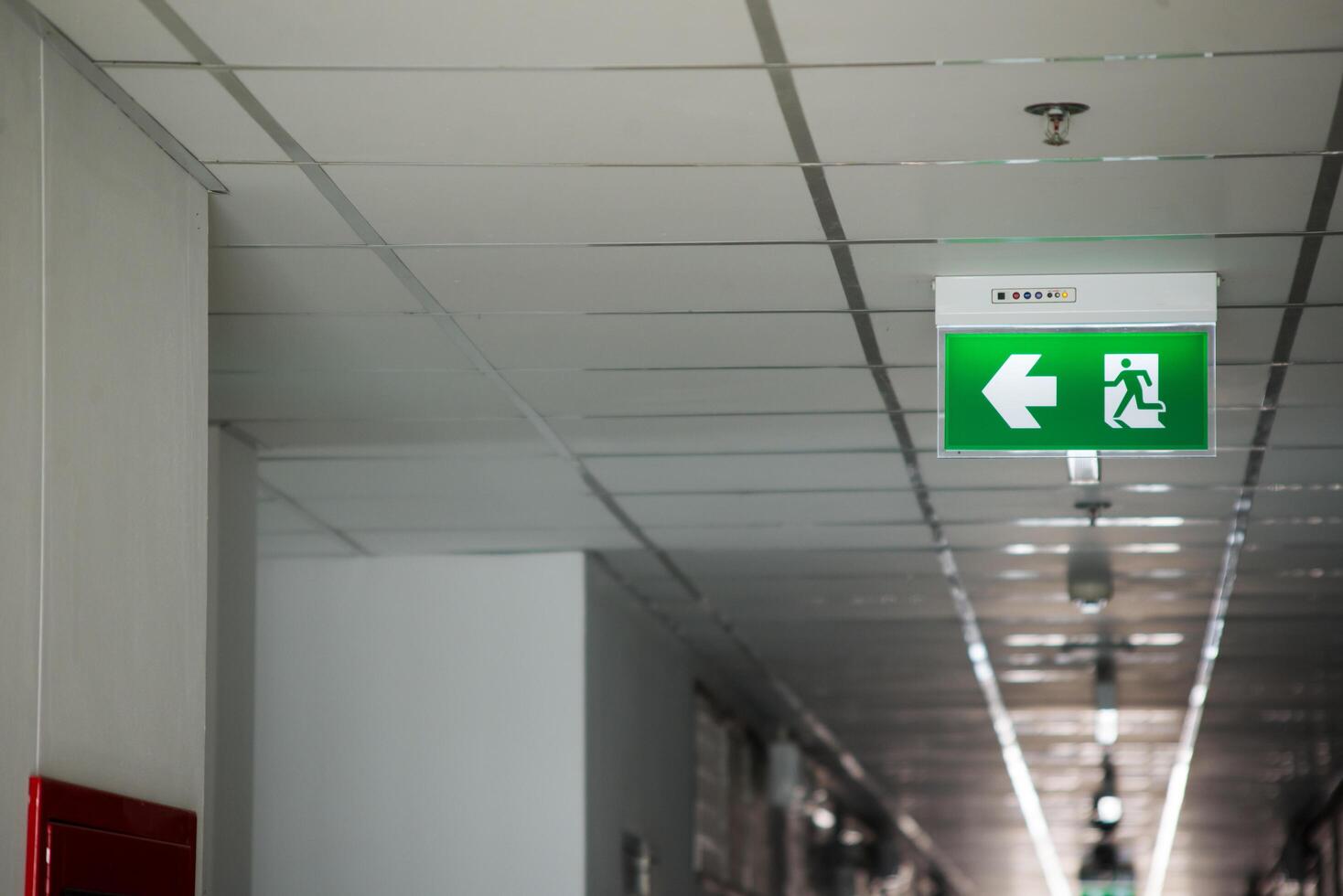 Fire exit way concept photo