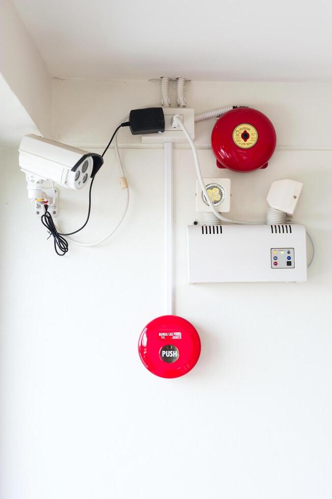 Fire Alarm near door fire with cctv photo